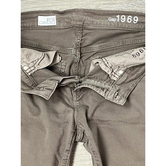 Gap 1969 Women’s 12 Brown Jegging Jean Mid Rise Stretch Denim Legging Minimalist - Picture 7 of 7